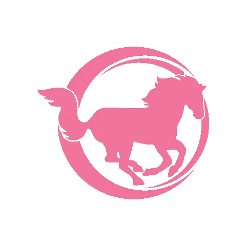 Pink Mustang Cheer Horse Running Sticker