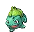 Bulbasaur Pokemon Emerald Pixel Art Sticker
