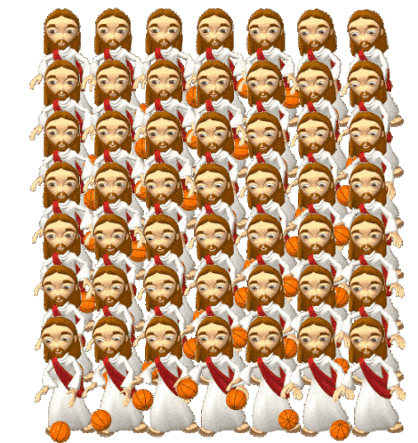 Jesus Ballin' Animated Sticker Grid