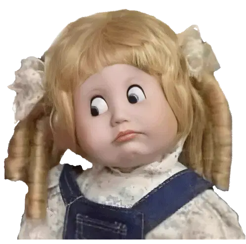 Gurl Unimpressed Doll Animated Sticker