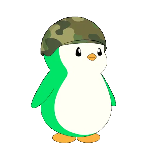 Abster Green Penguin Saluting Camo Hat