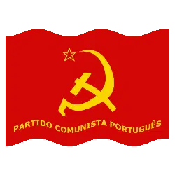 PCP Portuguese Communist Party Flag Sticker