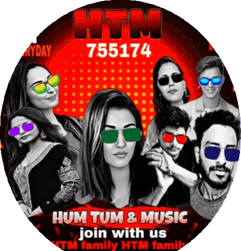 HTM Hum Tum & Music Join Us Sunglasses Sticker