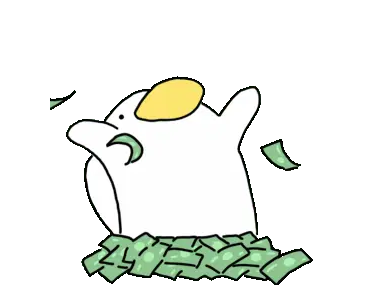 Figurinhas Juba Duck Throwing Money