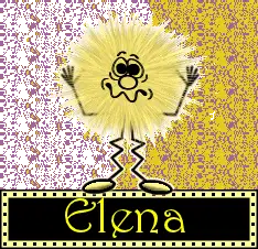 Elena Name Sticker - Fuzzy Character Animation