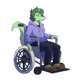 Olivia from I Wani Hug That Gator Spinning Wheelchair