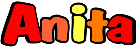 Animated Anita Name Sticker