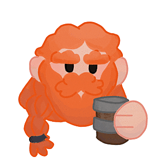 Teregan Red Head Dwarf Toast Sticker