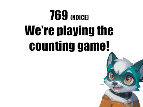 769 Counting Game Furry Sticker