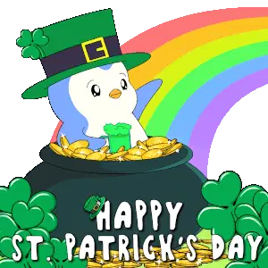 St Patricks Day Gold Sticker