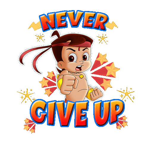 Never Give Up Chhota Bheem Sticker