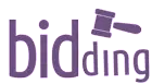 Biddinglv Logo with Gavel and Hammer Sticker