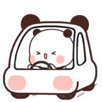 Bubu Diving Car Animated Sticker