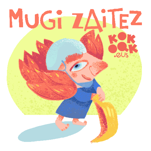 Mugi Zaitez Kokoak Basque Character Sticker