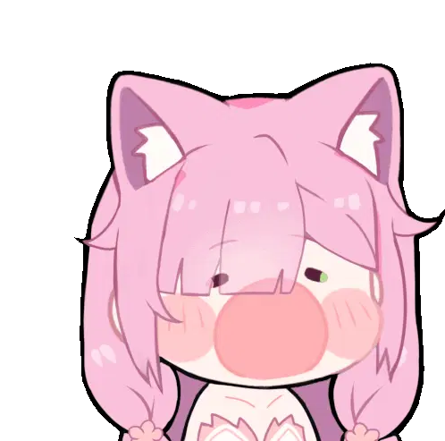 Sakura Yumekawa Vtuber Blowing Bubble Sticker