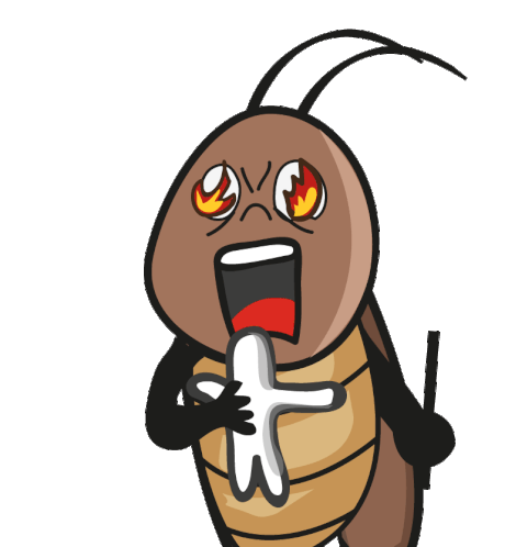 Angry Crochies Cockroach Sticker