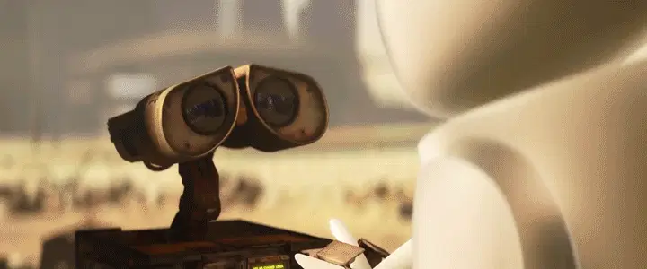 Wall-E Holding Hands
