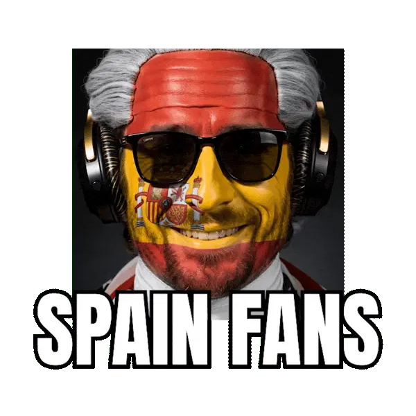 Spain Fans clown Face