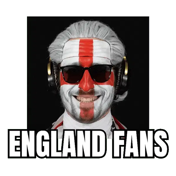 England Fans Clown Face