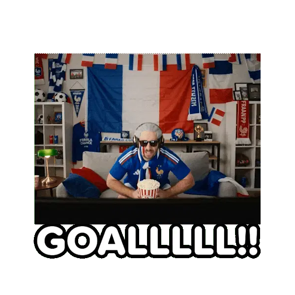 France scores a goal in the world cup!