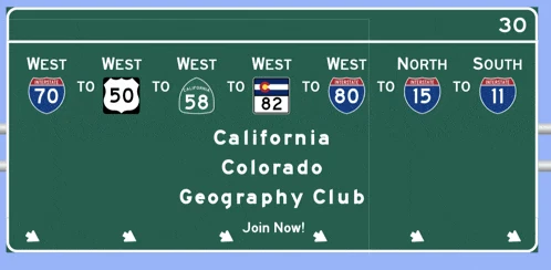 Colorado California Geography Club Meme
