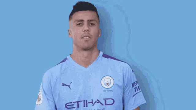 Rodri Rodrigo in Manchester City Jersey