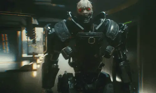 Adam Smasher with Glowing Red Eyes
