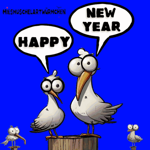 Happy New Year Seagulls