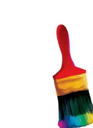 Rainbow Paintbrush Painting