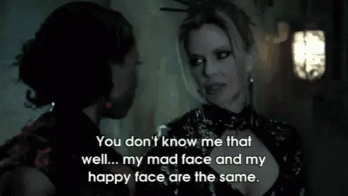 Pam from True Blood: Mad and Happy Face