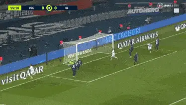 Bradley Barcola Goal Celebration for Lyon