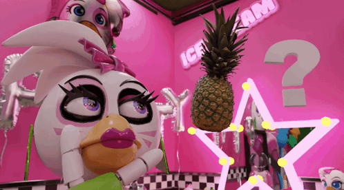 FNAF Security Breach Chica Thinking Pineapple