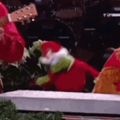 Caco Muppet (Kermit) Santa Pop-Up