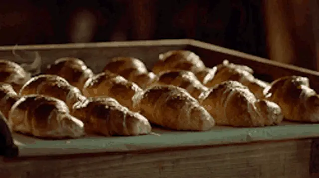 Freshly Baked Golden Croissants