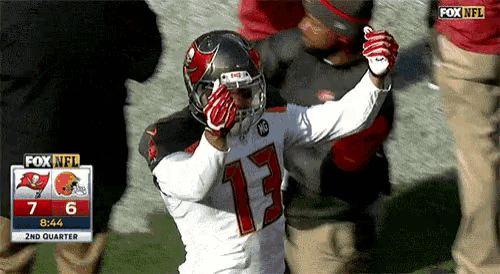 Mike Evans Celebrates for Tampa Bay Buccaneers