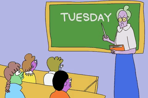 Tuesday: Back To School Blackboard