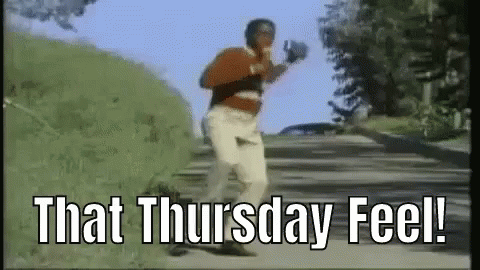 Man Dancing: That Thursday Feel! – free GIF download | meme platform | memes GIF