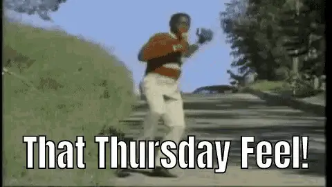 Man Dancing: That Thursday Feel! – free GIF download | meme platform | memes GIF