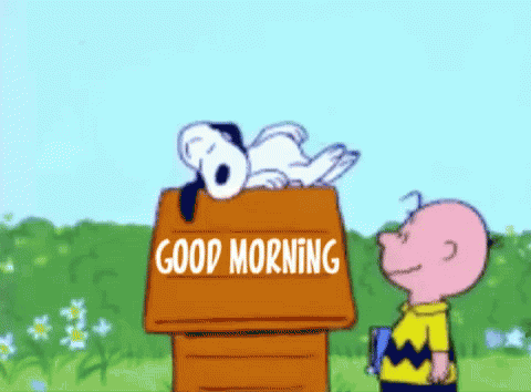 Good Morning Snoopy and Charlie Brown – free GIF download | meme platform | memes GIF