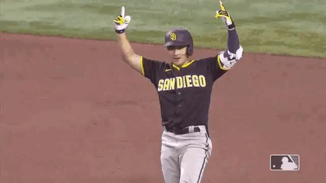 San Diego Padres Player Celebrates on Field