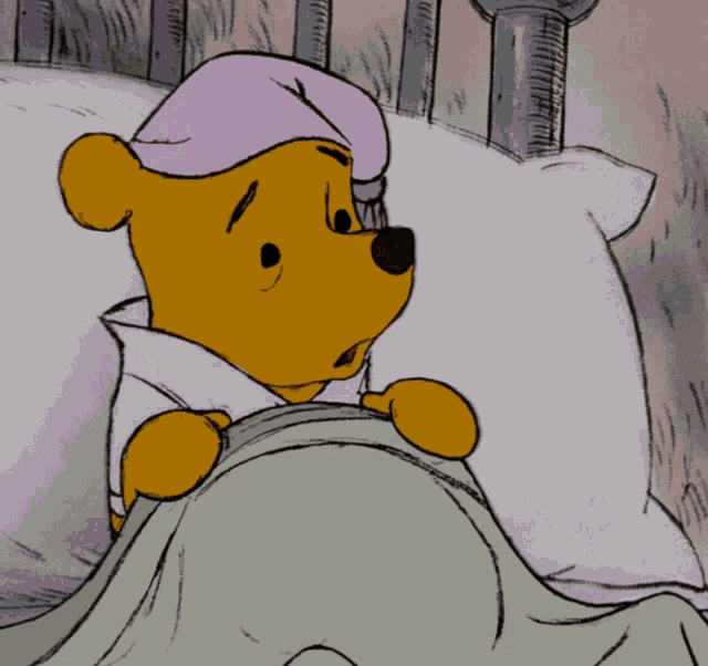 Scared Winnie the Pooh and Daleytwt in Bed
