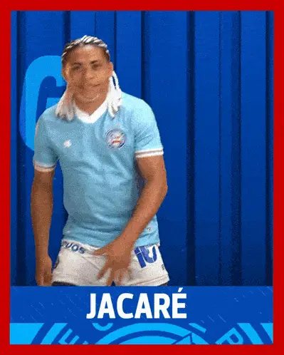 Jacaré Celebrates Goal for Esporte Clube Bahia