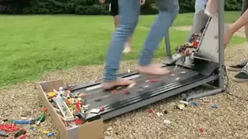 Lego Walk: Barefoot Treadmill Challenge