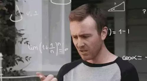 Confused Man with Math Problems