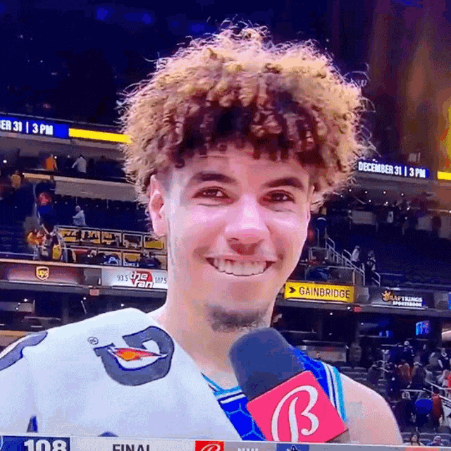 Lamelo Ball Smiling After Charlotte Hornets Game