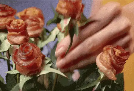 Crafting a Bacon Roses Bouquet – free memes GIF download | meme platform