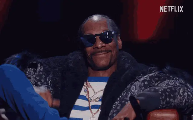 Snoop Dogg Adjusts Glasses on Netflix Set