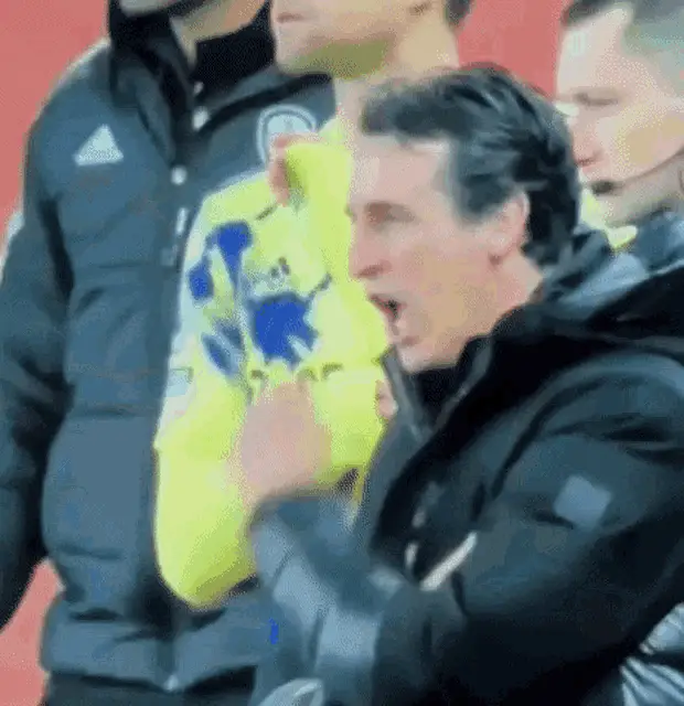 Unai Emery Reacts for Aston Villa
