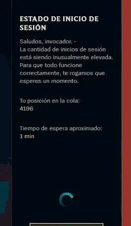 Estado De Inicio De Sesion: Cola de Espera