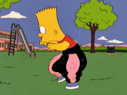 Bart Simpson's Hammer Pants Running Man